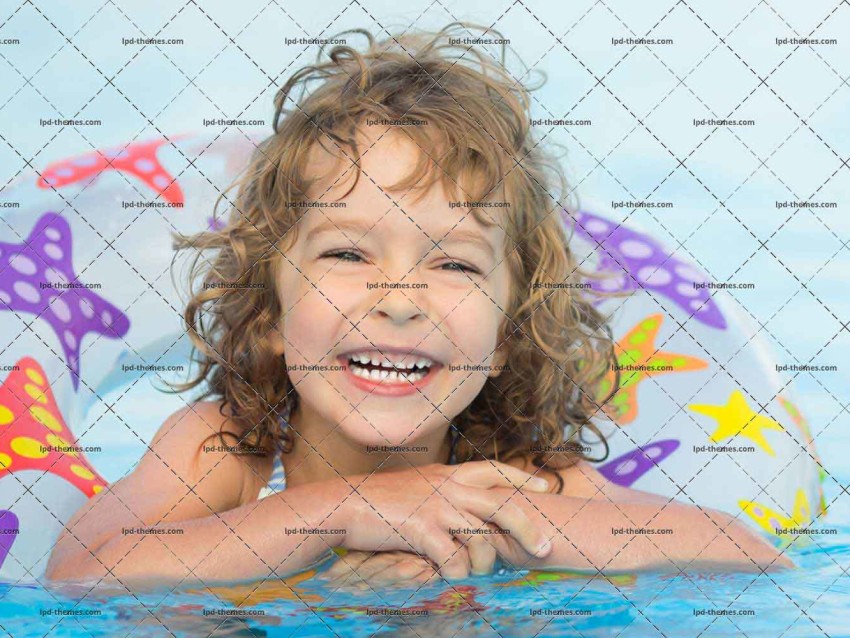 Child Playing In Pool